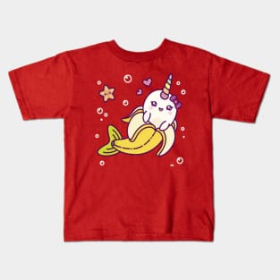 Banarwhal - Funny Narwhal Inside Banana Kids T-Shirt